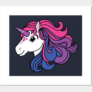 Rainbow Unicorn, Bisexual Pride Posters and Art